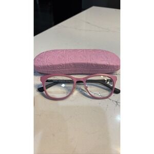 Eyebobs Irregular Curves Reading Glasses Pink Black 920 Case